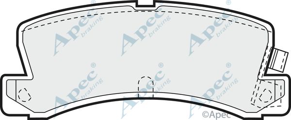 APEC BRAKING Комплект тормозных колодок, дисковый тормоз PAD580